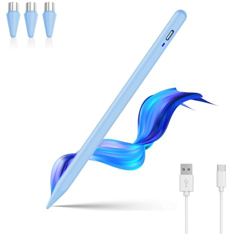 Universal Tablet Stift für alle Tablets,iPad Stift with 3 POM Tips,Blau | Handy Stift Compatible for Android & iOS Phones/Tablet,Kapazitiver Tablet Pencil für iPad/Pro/iPhone/Samsung/Lenovo/Huawei