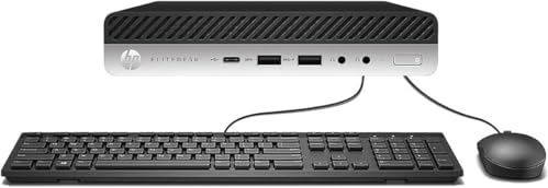 HP EliteDesk 800 G5 mini Desktop-PC, Intel Core i7-9700T, 16 GB RAM, 256 GB SSD, WiFi, Bluetooth, QWERTY-Tastatur, Windows 11 Pro (Generalüberholt)
