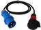 CEE Adapter 0,33m 16A/230V Stecker 16A Camping Caravan 230V Schuko Gummikupplung Steckdose Stromadapter Adapterkabel IP44 2572