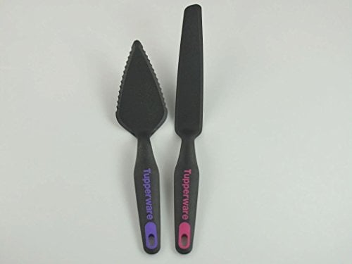 TUPPERWARE Griffbereit Tortenstück schwarz-lila + schwarz-pink schmale Palette P 23532