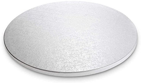 Plato Sottotorta duro Bandeja Redonda – Cake board plateado – altura 1,2 cm- ideal como decoro para transportar y insecto tartas decoradas con el Cake Design y con Modelado de pasta de azúcar