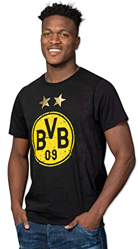 Borussia Dortmund, BVB-T-Shirt mit Logo, Schwarz, XXL
