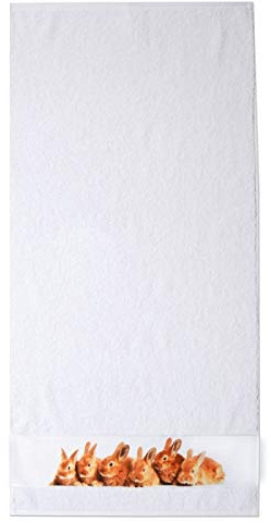 framsohn Handtuch Hasen 50 x 100 cm Weiß