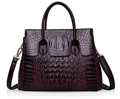 NICOLE & DORIS Taschen Handtaschen designer taschen Krokodil Top umhängetasche luxuriöse ledertasche damen PU Leder Maulbeere