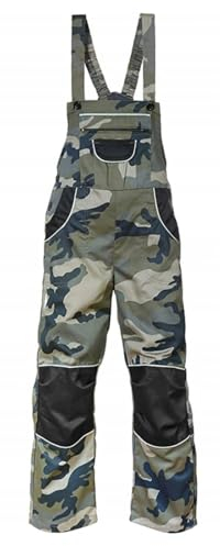 CXS Pinocchio Kinder Arbeitslatzhose, Kinderlatzhose, Arbeitshose für Kinder, Gartenhose für Kinder, Arbeitshose für Jungen,90,Tarnung