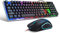 Gaming Tastatur USB, Regenbogen Beleuchtete Tastatur LED, Gaming Keyboard ideal für Gamer|Büro