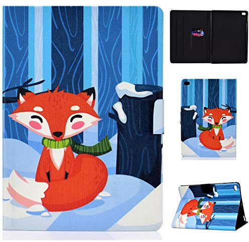 Succtop Kompatibel mit Hülle iPad 9.7 2017/2018 6/5 Generation, Cover Case iPad 9.7 Hülle/iPad Air/Air 2 Auto Schlaf/Wach Schutzhülle für iPad 9.7 2017/2018 iPad Air/Air 2, Roter Fuchs