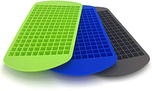 Selecto Bake 1 X Ice Cube Tray 160 Grids Square Shape Silicone Mini Ice Cubes Tray for Freezer Baby Food Water Whiskey Cocktail and Other Drink
