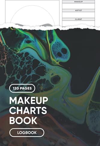 Makeup Charts Book: Blank Makeup Face Chart Worksheets for Makeup Lovers to Organize and Plan their Designs, Face with Opened Eyes Sheet - Perfect for ... Students & Makeup Artists - 6” x 9” 120 Pages
