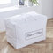 100% Cotton Duvet Space Saving Storage Bag With Zip For Laundry Clothes Bags Underbed Storage Bags for Quilt, Blankets, Bedding (Medium)