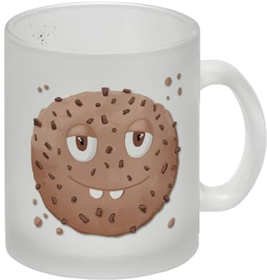 Keep calm and eat cookies Kaffeetasse mit lustigem Keks witzige Tasse für die Weihnachtszeit oder als lustiges Wichtelgeschenk für den Lieblingskollegen im Büro Glas Tasse Die