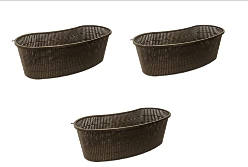 PondH2o Pflanzkorb aus Kunststoff, Nierenform, 43,2 cm, 3 Stück | Water Garden Kunststoff-Töpfe mit Schlitzen, Blumentöpfe für Aquaponik und Hydrokultur, Seerosenkörbe
