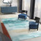 Xiaosua Teppich Mädchen Jugendzimmer Grün Wohnzimmer Teppich Grün Fuzzy Streifen Muster Teppich Absorbiert Staub Antirutschmatte Teppich 180X250Cm Auslegware 5Ft 10.9''X8Ft 2.4''