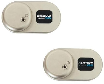 BLOCK SHAFT Gatelock Large Doppio - Set di 2 Serrature Antifurto ad Alta Sicurezza per Furgoni e Semirimorchi, Chiusura Automatica, Lega Speciale Inox, Certificato Sold Secure Diamond