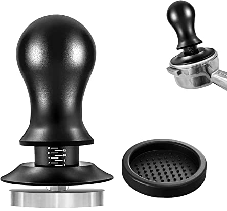 Gocoffun Espresso-Tamper 58 mm, 13,6 kg Kaffee, kalibriert, federbelasteter Tamper mit Edelstahlboden, Barista-Werkzeuge passend für 58 mm und 58,5 mm Siebträger