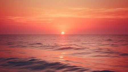 Acryl-Bild 70 x 40 cm: Wunderschöner Sonnenuntergang am Meer. Die Sonne spiegelt sich im Wasser. (203211845)