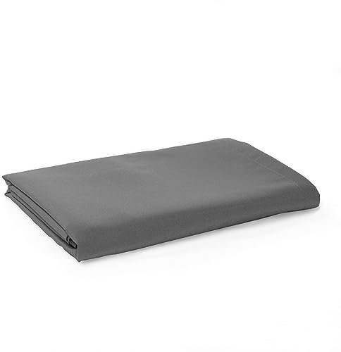 Sonia Linens Home Basic Soft Brushed Microfibre Flat Sheet - Non Iron Breathable Hypoallergenic Top Sheet (Single, Grey)