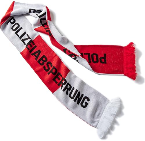 Warmer Schal Herren Damen : Polizeiabsperrung - Lustiges Halstuch für Polizist Punk Sprayer Graffiti Bauarbeiter Fußball-Fan Ultras Hooligans Frauen Männer Kinder