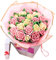 Bouquet sucré de fleurs roses Guimauves à la russe artisanales à la confiture idée cadeau Original Anniversaire baptême maman pour elle (Roses Fraise+Vanille)