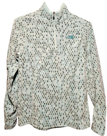 THE NORTH FACE Damen TKA Glacier Print 1/4 Zip, Mintblauer Druck, Klein
