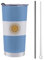 Gambo Taza de acero inoxidable con aislamiento al vacío de la bandera de Argentina de 20 onzas con tapa y pajilla, taza de café de viaje para bebidas heladas y bebidas calientes