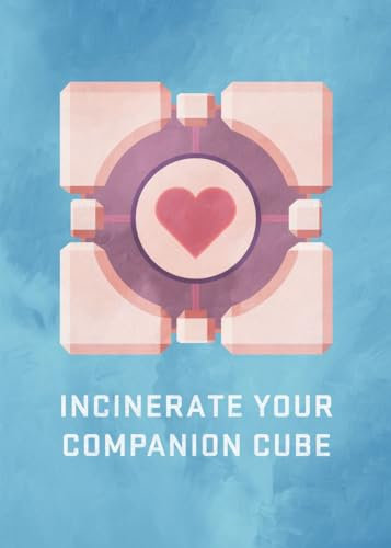 Displate - Poster aus Metal - Wall Art - Portal Game - Portal - Companion Cube - Size L - 67,5x48cm Matt