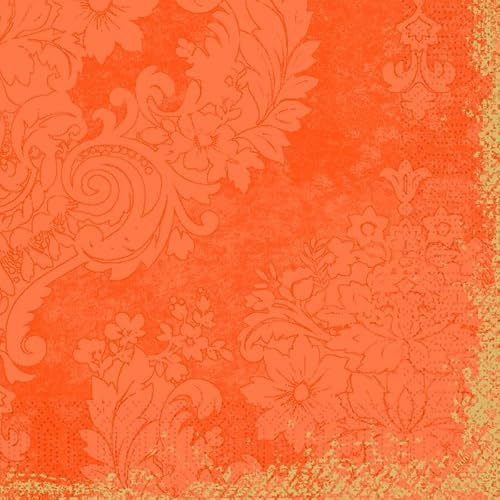 1000 Duni Tissue-Servietten 40 x 40 cm Royal Sun Orange 3-lagig