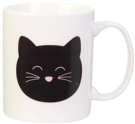 Linnea Mug Thermo réactif en céramique Collection Cat 30cl Chat Blanc