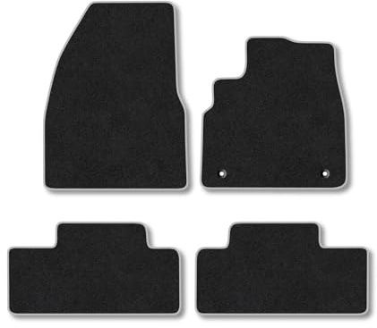 Renault Megane E-Tech (2022+) Car Mats Accessories Tailored Fit Carpet Floor Mats Non Slip Grey Trim Accessory Compatible Front Rear Set Anti Slip Full Coverage Granulated Backing Hand-Finished Clips
