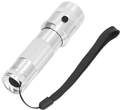 Hiraith Linterna de 10 Colores en 1 Etapa, Antorcha LED Plateada con Cambio de Color RGB, Linterna Multicolor Impermeable IPX4