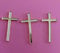 Themed Cupcake Toppers Charm - Gold Acrylic (Cross x 3)