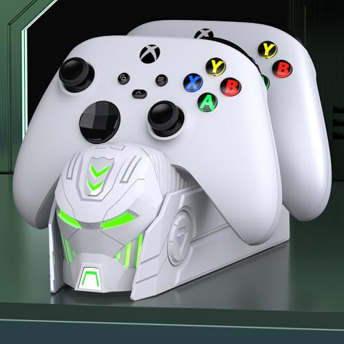 Akku für Xbox/Series x/Xbox One Controller, Xbox Controller Ladestation mit 2 Stück Großer Kapazität 2550mAh Wiederaufladbar Akku für Xbox Series X/S/Xbox One/Xbox One S/X/Elite Controller(Weiß)