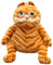 Meleager Dicke Orange Katze Kuscheltier, Plüschtier für Kinder, Lebensechte Gelbe Stofftier, Weihnachten und Geburtstag Geschenk für Mädchen Jungen (30cm)