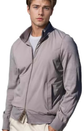 NITRY Jacke Herren Langarm Jacke Herren Casual Sport Einfarbig Jacke Herren Komfortabel Warm Outdoorjacke Herren Jugend Mode Trend Bomberjacken Herren D-Grey L