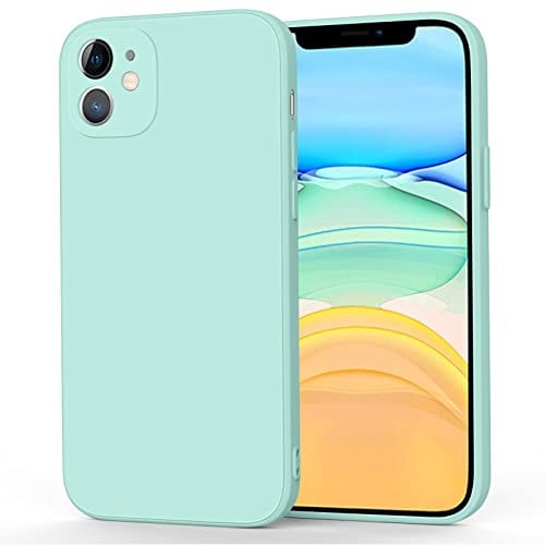 Mugust Silicone Case Compatible with iPhone 11 Case 6.1 Inch, Soft Ultra Slim Protective Shockproof Liquid Silicone Phone Case with Anti-Scratch Microfiber Lining (Light Green)