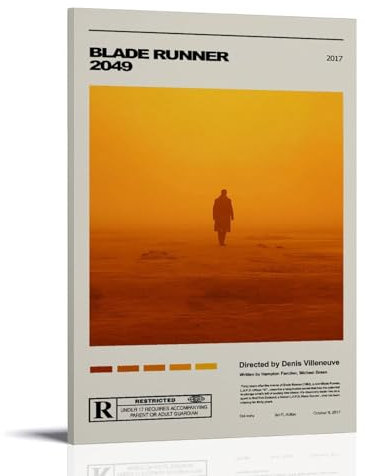 Blade Poster Runner 2049 Filmplakat, Leinwand Wandkunst Dekor Malerei für Zuhause Wohnzimmer Schlafzimmer 60x90cm Rahmenstil