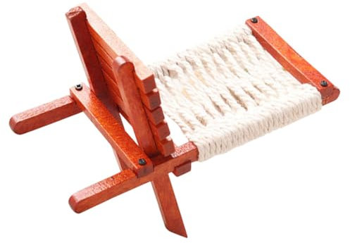 KICHOUSE Miniatur Holzstuhl Für Maßstab Freizeitmöbel Leicht Und Für Miniaturszenen Und Kinderhandwerk