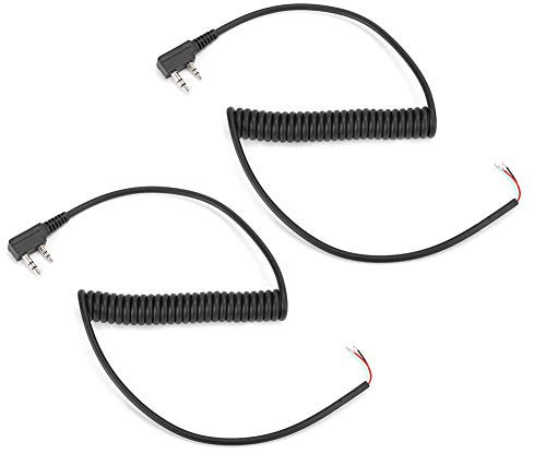 Rankomu Federkabel für Motorola, 2 Stück, 2-polig, 4 Drähte, Lautsprecher-Mikrofonkabel, kompatibel mit Baofeng UV5R und Kenwood TK370, Federkabel für Motorola, langlebiges Design