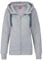 Salzhaut Damen Kapuzen-Sweatjacke Sööte - Kapuzenjacke Hoodie Shirtjacke mit Kapuze mit Kordelzug in Grau meliert Größe S