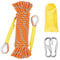 Gangying 12mm Climbing Rope Safety Rope 33FT(10m) Nylon Outdoor Rescue Rope High Strength Rope with Carabiner Safety Rope for Applications Emergency Survival Fire Rescue Carrying Weight 2000kg