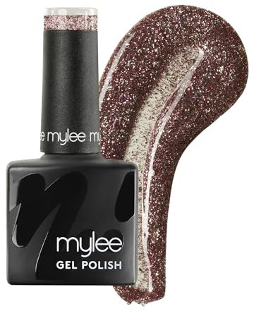 Mylee Gel Nail Polish 8ml [Access All Areas] - UV/LED Soak-Off Nail Art Manicure Pedicure for Professional, Salon & Home Use [Fine Glitter Range] - Long Lasting & Easy to Apply