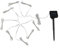 Guirlande solaire de parasol à 104 lumières LED pour festivals et rassemblements en plein air (blanc chaud)