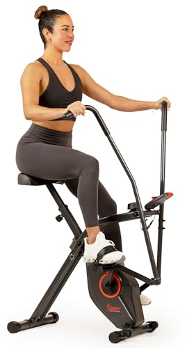 Sunny Health & Fitness Smart Total-Body X-Bike Plus Arm Exercisers, Free SunnyFit App Connection for Guided Workout