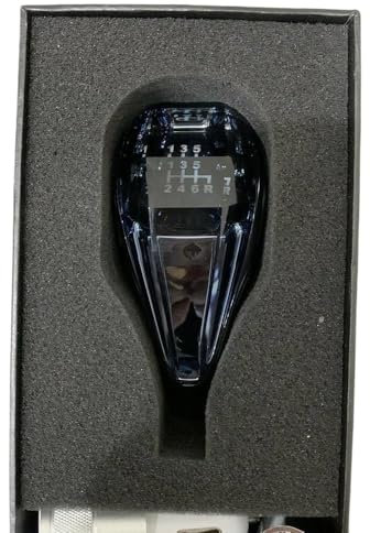 Pomo Palanca Perilla De Palanca De Cambios Universal para Coche con Luz LED MT De Cristal 5 Y 6 Velocidades Perilla Cambio Marchas(6 Speed)