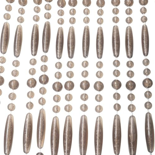 IVOL Rideau de porte – Rideau anti-mouches en perles – 90 x 220 cm (Robin, gris)