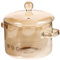 Luxshiny Pentola Borosilicato con Resistente al Calore Facile da per Stufati Feste Quotidiana
