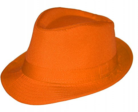 Sommer Fedora Hut Panama Strand Gangster Party Farbe orange