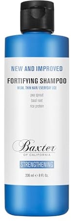 Baxter of California Daily Fortifying Shampoo – Stärkt und repariert die Kopfhaut und dünner werdendes Haar – Duschzubehör für Männer – Parabenfrei – 236 ml