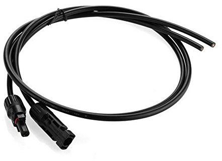 NUZAMAS Coppia di Cavi di prolunga Single Core da 1.5m 4.0mm con connettori per Pannelli solari e sistemi di energia Solare Cavo di 1,5 Metri (4,9 Piedi) con connettore