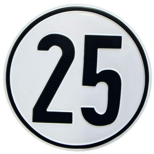 Systafex® Alu Geschwindigkeitsschild Schild 25 km/h Höchstgeschwindigkeit für Anhänger Bauwagen Traktor Baumaschinen (25km/h Alu Schild)